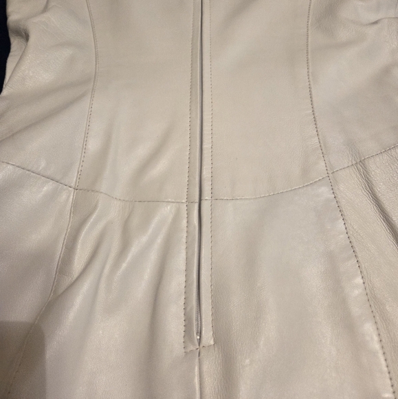 Vakko Sport White Leather Mini Dress - Picture 6 of 6